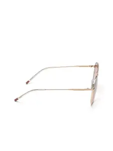 IDEE Women Brown Lens & Gold-Toned Aviator Sunglasses with Polarised Lens IDS2695C1SG