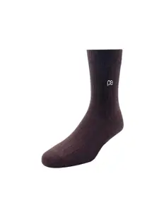 Peter England Men Pack of 3 Brown Calf Length Socks