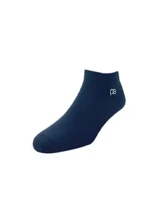 Peter England Men Navy Blue Pack of 3 Cotton Ankle Length Socks
