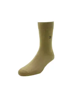 Peter England Men Pack of 3 Beige Calf Length Socks