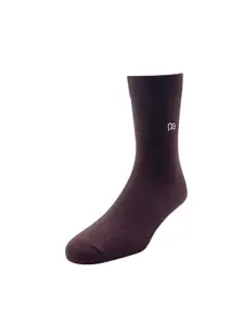 Peter England Men Pack Of 3 Brown Solid Full Length Socks
