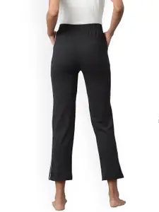 NOT YET by us Women Pack Of 2 Solid Pure Cotton Lounge Pants
