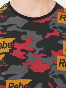 Pepe Jeans Men Black Typography Printed Applique T-shirt