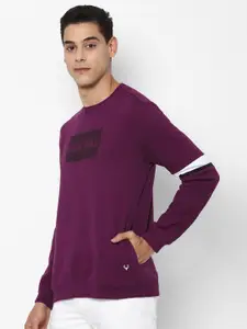 Allen Solly Men Purple Printed Sweatshirt