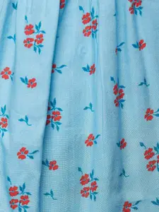 People Blue Floral Print Bardot Top