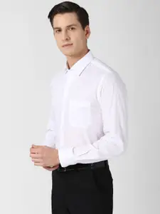 Peter England Men White Slim Fit Formal Shirt