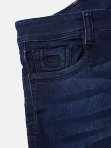 U.S. Polo Assn. Kids Boys Blue Slim Fit Light Fade Stretchable Jeans