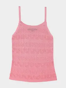 Vero Moda Pink Self Design Top