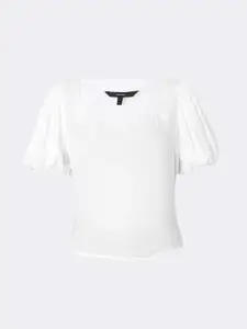 Vero Moda White Puff Sleeve Top