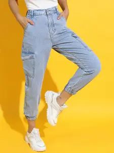 Tokyo Talkies Women Blue Jogger Stretchable Jeans