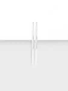 AMI Silver-Toned Contemporary Hoop Earrings