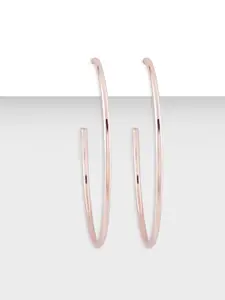 AMI Rose Gold Plated Circular Hoop Earrings