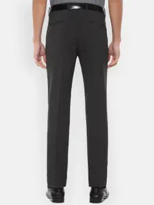 Louis Philippe Men Black Slim Fit Trousers