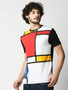 Pepe Jeans Men Multicoloured Colourblocked Slim Fit T-shirt
