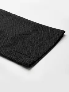 Blackberrys Men Black & White Textured B-95 Slim Fit Regular Trousers