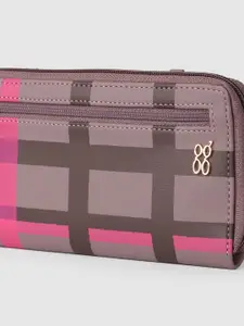 Baggit Women Purple Printed Zip Around Wallet