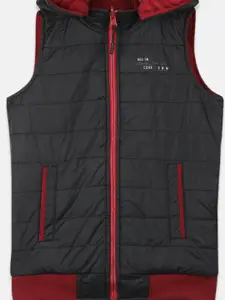 Monte Carlo Boys Maroon & Black Reversible Padded Jacket