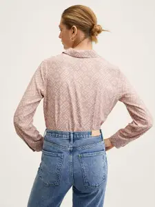 MANGO Women Rose Printed Casual Shirt