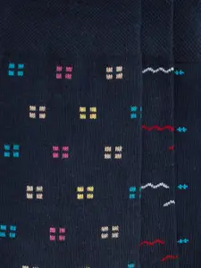 RICHARD PARKER by Pantaloons Men Pack Of 3 Navy Blue Patterned Ankle-Length Socks