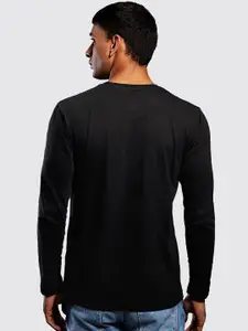 The Souled Store Men Black Typography Printed T-shirt
