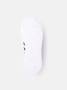 ADIDAS Men Navy Blue & White Woven Design Cloudfoam Questar Flow Next Running Shoes