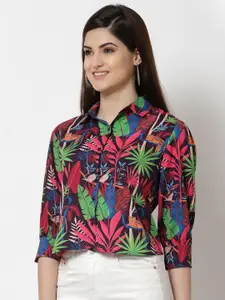 Style Quotient Women Multicoloured Contemporary Boxy Floral Printed Casual Shirt