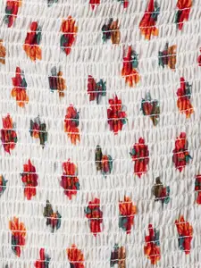 People White Floral Print Top