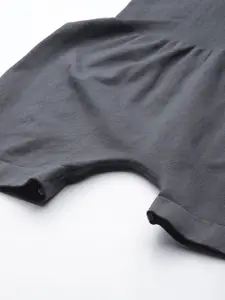 Inddus Women Grey Solid High Compressed Seamless Instant Slimming Camisole Bodysuit Shapewear