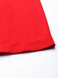 Inddus Women Red Slimming High Compressed Seamless Skirt Shapewear