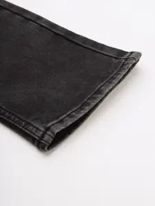 Flying Machine Men Black Skinny  Jackson Fit Low-Rise Heavy Fade Stretchable Jeans