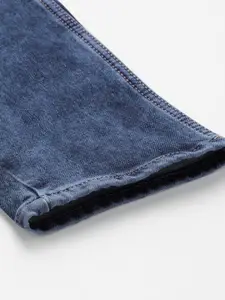 Flying Machine Men Blue Jackson Skinny Fit Low-Rise Heavy FadeCotton Stretchable Jeans