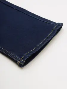 Flying Machine Men Blue Slim Tapered Micheal Fit Heavy Fade Stretchable Jeans