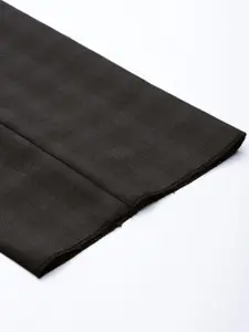 Raymond Men Black Checked Slim Fit Formal Trousers