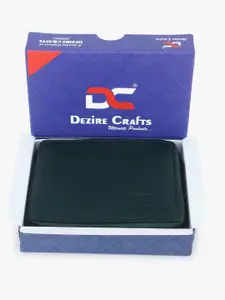 Dezire Crafts Men Green Zip Around Detail PU Wallet