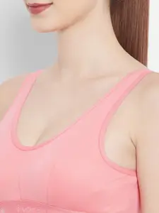 Floret Women Rose Red And Lime Green Pack Of 3 Seamless All Day Comfort Workout Bra