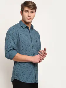 Cantabil Men Blue Original Floral Printed Casual Shirt