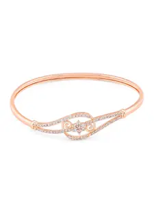 Zaveri Pearls Women Rose Gold & White Brass Bracelet