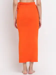Sugathari Women Orange Solid Saree Shapewear