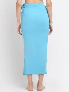 Sugathari Women Turquoise Blue Solid Saree Shapewear