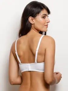 Zivame White Solid Underwired Lightly Padded T-Shirt Bra