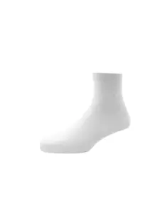 Louis Philippe Men White Pack of 3 Cotton Above-Ankle Length Socks