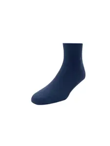 Louis Philippe Men Pack of 3 Navy Blue Solid Cotton Above Ankle Socks