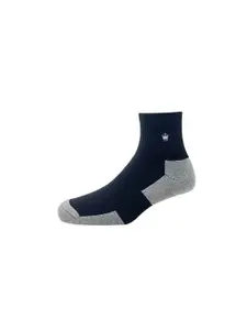 Louis Philippe Men Pack of 2 Navy Blue Solid Ankle Length Socks