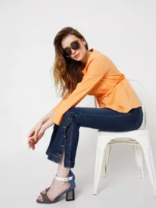 Vero Moda Orange Peplum Top