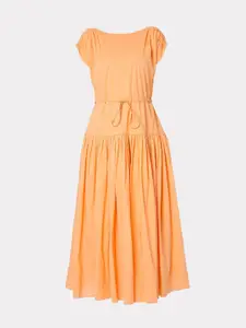 Vero Moda Orange Cotton Maxi Dress