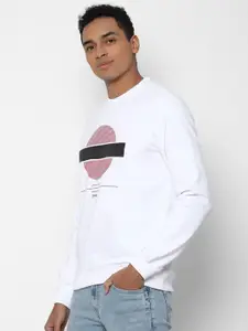 Allen Solly Sport Men White Brand Logo Printed Sweatshirt