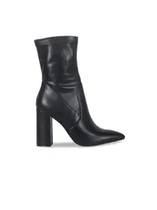 London Rag Black Block Heeled Boots