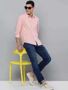 Levis Men Pink & Orange Windowpane Checked Pure Cotton Casual Shirt