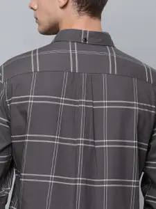 Levis Men Grey Slim Fit Checked Casual Shirt