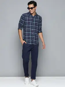 Levis Redloop Men Blue & White Slim Fit Checked Casual Shirt